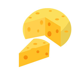 cheese vector illustration on white