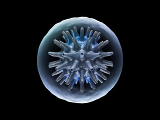  3d rendered digital illustration Stem cells on dark background