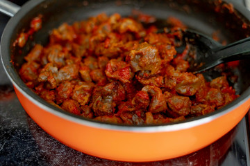 Nigerian Spicy Chicken Gizzard in Pepper Sauce