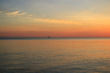 beautiful sunrise on the sea
