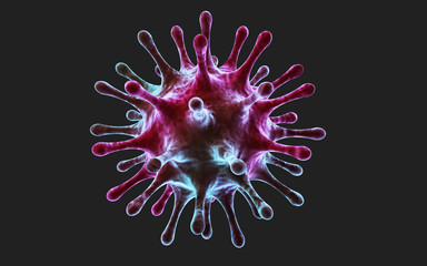 3d rendered Digital illustration of pox virus in dark background