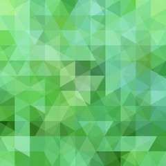 Obraz premium Geometric pattern, triangles vector background in green tone. Illustration pattern
