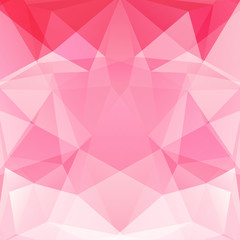 Geometric pattern, polygon triangles vector background in pastel pink tone. Illustration pattern