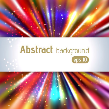 Background with colorful light rays. Abstract background. Vector illustration