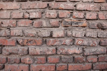Brick wall. Construction, retro background.