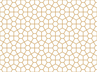 Naklejka premium The geometric pattern with lines. Seamless vector background. White and gold texture. Graphic modern pattern. Simple lattice graphic design