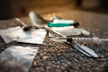 Obraz premium Flakka drugs and other drugs that are dangerous to human violence