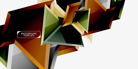 Triangular low poly background design, multicolored triangles. Vector