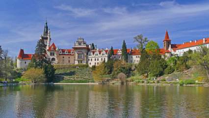 Fototapeta na wymiar Pruhonice Castle with award winning park and botanical garden, Prague, Czech Republic