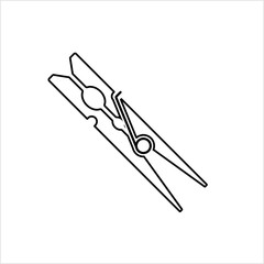 Laundry Clip Icon, Cloth Clip