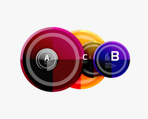 Colorful glossy circles background