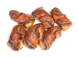 Heap of fresh buns with poppy