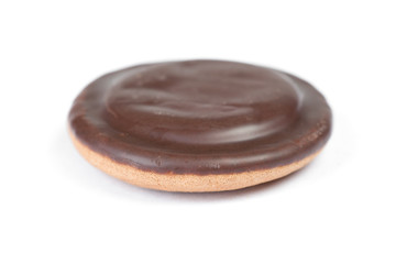 Delicious glazed chocolate chip cookie
