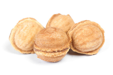 Group of homemade nuts cookies with condensed milk