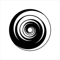 Geometric Concentric Shape Line Art Drawing