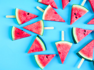 Obraz na płótnie Canvas Summer fruit, watermelon with pattern background