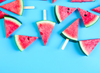 Fototapeta na wymiar Summer fruit, watermelon with pattern background