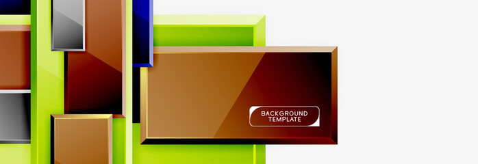 Abstract square composition for background, banner or logo