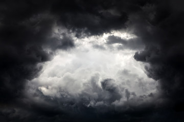 Hole in the Dramatic Clouds
