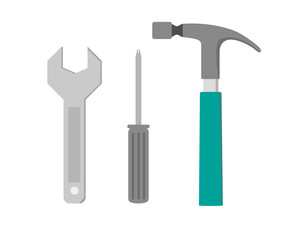 ドライバー　スクリュードライバー レンチ　トンカチ　ハンマー　金槌