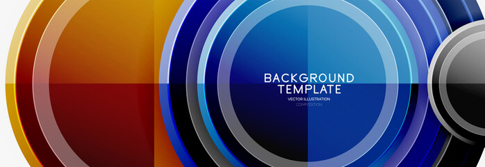 Fototapeta premium Circular pattern, abstract circles composition