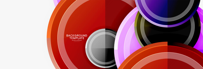 Abstract round geometric shapes, modern circles background