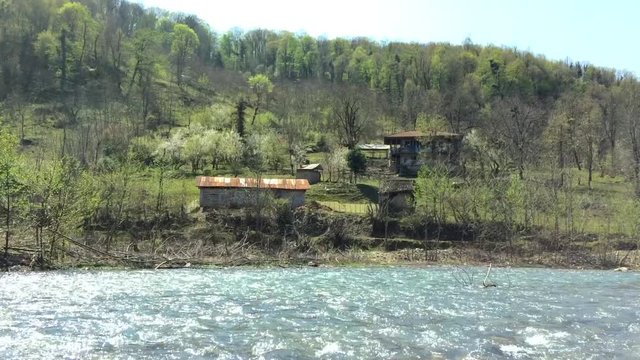 Video of beautiful house beside river i recorded this video with mobile and its little bit shaky Iran, gilan, rasht