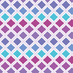 Abstract colorful ombre geometric seamless vector pattern background with brush stroked diamond shapes for fabric, wallpaper, scrapbooking projects or backgrounds.