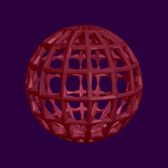 Abstract sphere wireframe. Vector illustration.