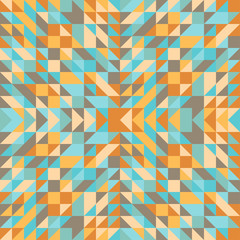 Seamless geometric triangle pattern. Abstract retro Vector