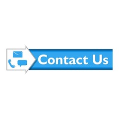 Contact Us Symbols Blue Grey Horizontal sign