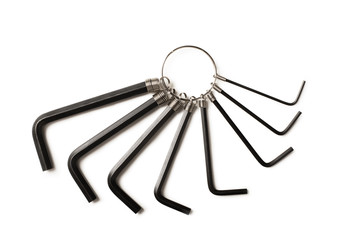 Set black hexagon tools