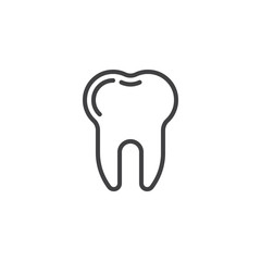 Dental tooth line icon. linear style sign for mobile concept and web design. Healthy human tooth outline vector icon. Dentistry, stomatology and dental care symbol, logo illustration. Pixel perfect 