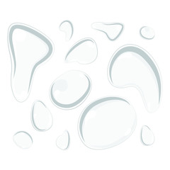 Rain water drops set design vector illustration