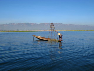 Naklejka premium Inle Lake, Myanmar