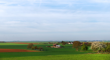 Obraz premium Farm in the French Gâtinais regional nature park