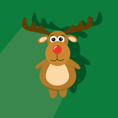 vector icon with a deer