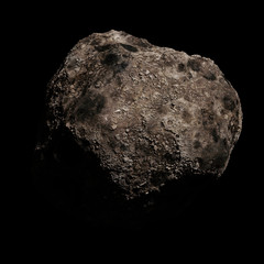 asteroid isolated on black background