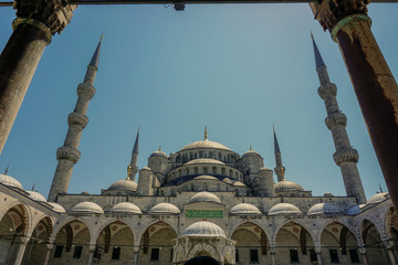 Fototapeta na wymiar Suleymaniye mosque in Sultanahmet Istanbul Turkey ottoman landmark