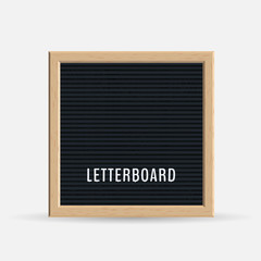 Realistic letter board