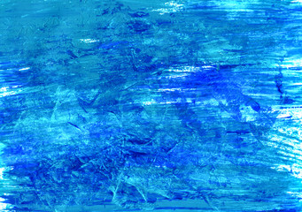 Abstract blue texture. Background. Hand drawn illustration.