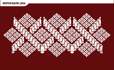 Illustration of Indonesian Javanese batik paintings, fabric lines, seamless patterns ,  vector illustration