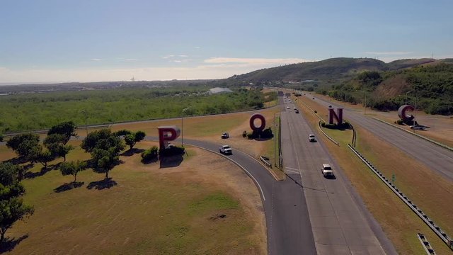 Letras a la entrada del Pueblo de Ponce en Puerto Rico.
Ponce name at the entrance of the city