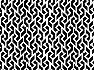 Abstract geometric pattern. A seamless vector background. White and black ornament. Graphic modern pattern. Simple lattice graphic design