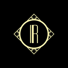 Art Deco modern monogram
