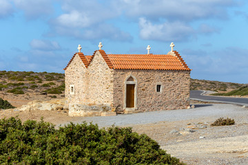 Fototapeta na wymiar Christian, Orthodox church close-up (Lassithi area, island Crete, Greece)