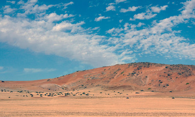 Naklejka na ściany i meble Beautiful and colorful mountains of Namibia