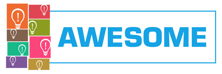 Awesome Colorful Bulbs Grid Left Box Horizontal 