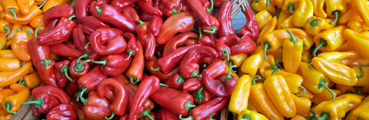 red and yellow peppers 