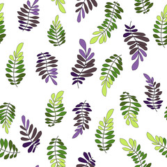 Texture with flowers and plants. Floral ornament. Original flowers pattern.